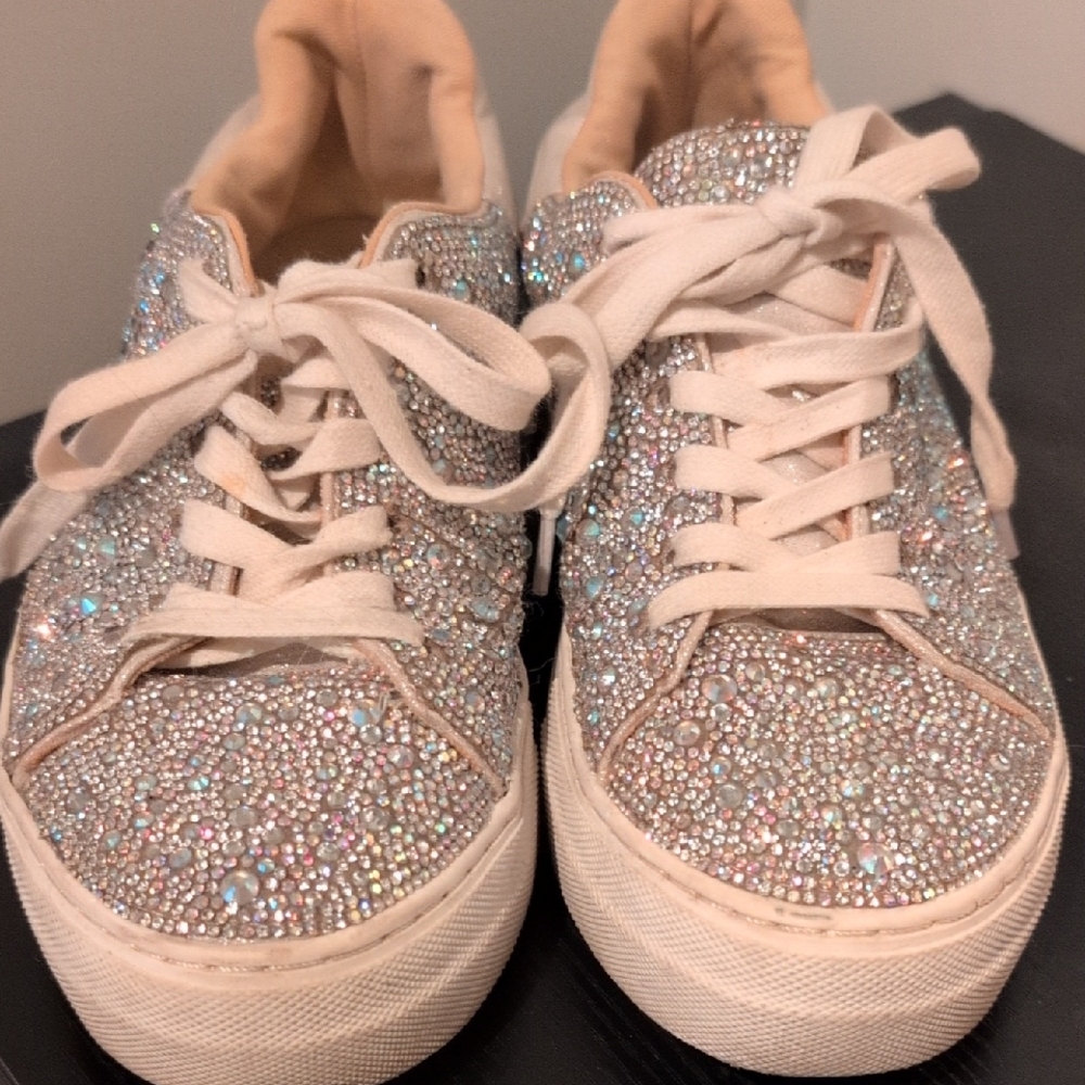 Betsey Johnson Sparkling Rhinestone Sneakers (Wedding Shoes)